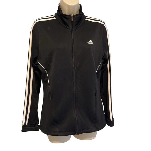 Adidas Vintage Climalite Three Stripe Track Jacket Medium Pre-owned - Picture 1 of 10